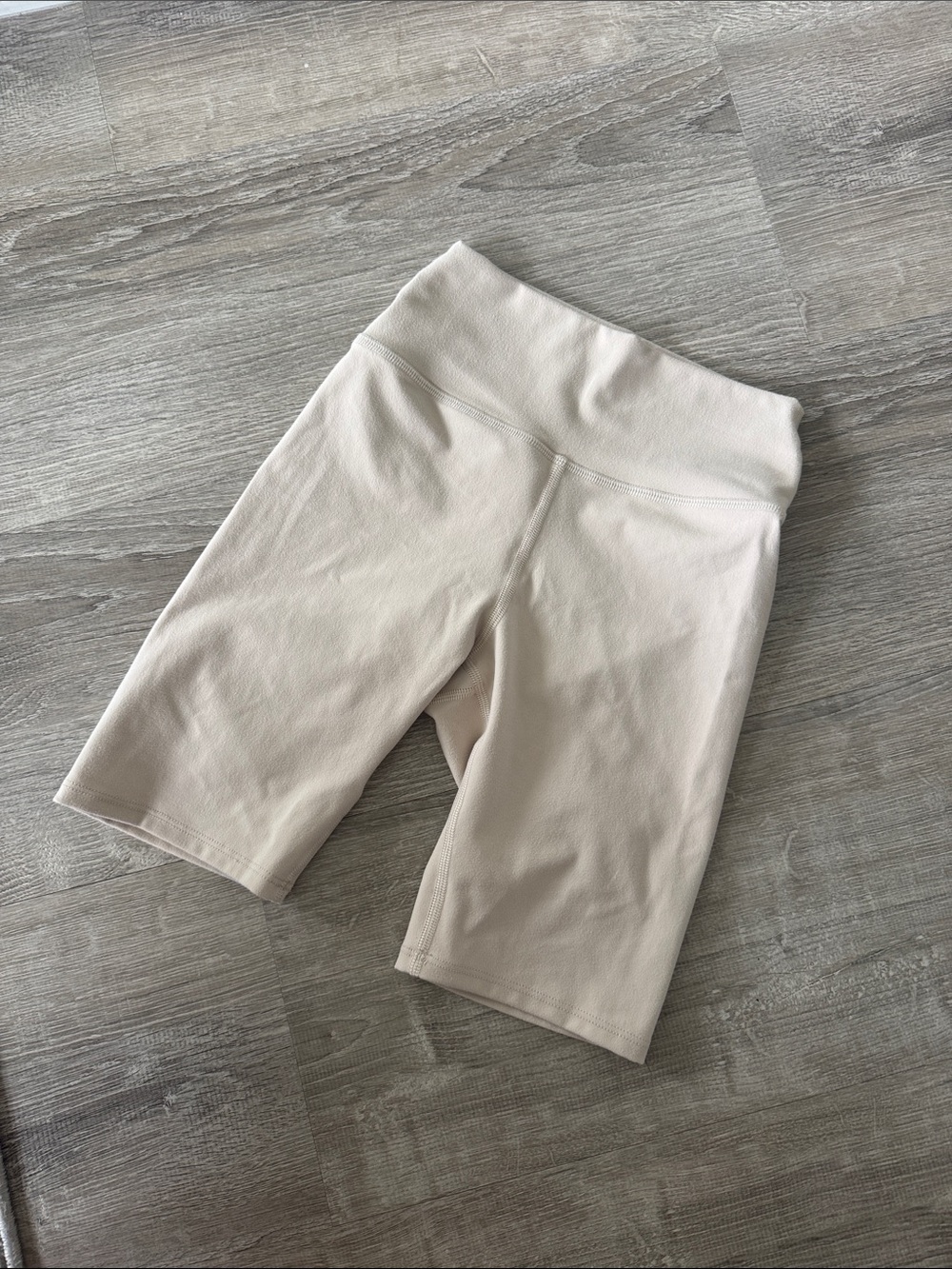 Joah Brown Cream High-Rise Bike Shorts